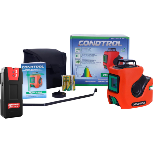 Лазерный уровень CONDTROL NEO G1-360 + сканер проводки Drill Check  1-2-202