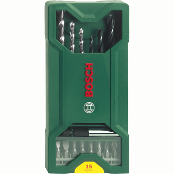Набор бит и сверл BOSCH Mini  X-Line из 15 штук   2.607.019.579