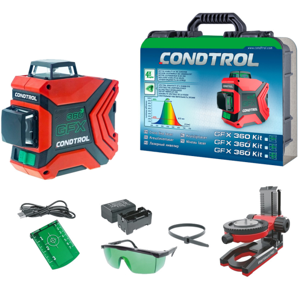 Лазерный уровень CONDTROL GFX 360-3 Kit   1-2-404