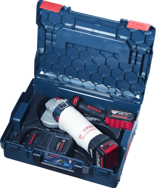 УШМ BOSCH аккумуляторная GWS 18V-10 SC  L-Boxx     0.601.9G3.40D