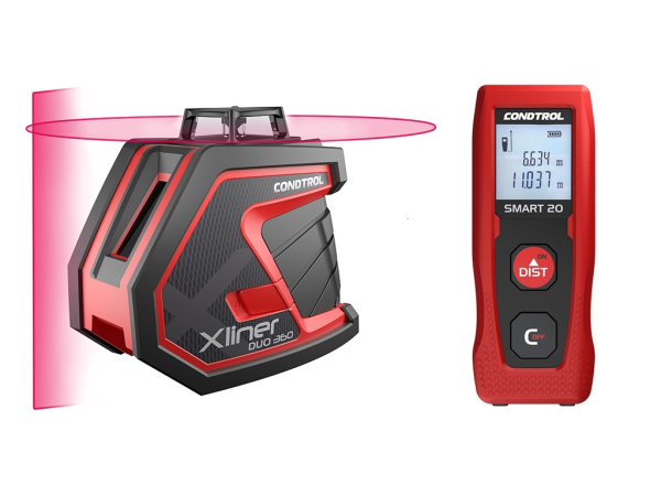 Лазерный уровень CONDTROL XLiner Duo 360 + дальномер Smart 20   1-2-152