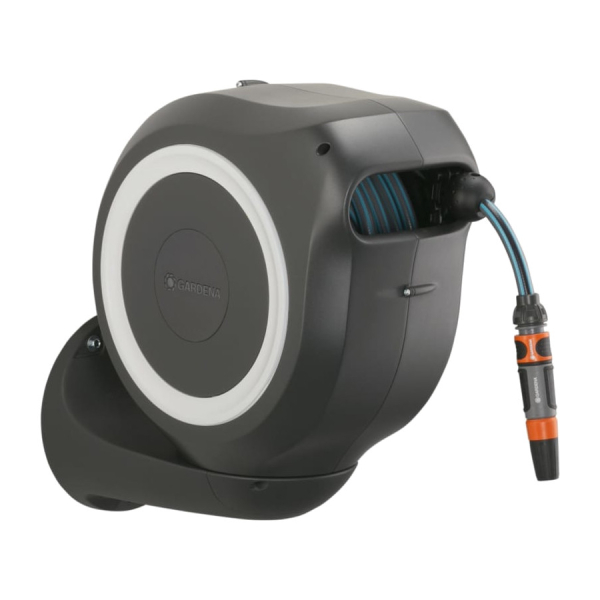 Катушка со шлангом Gardena настенная автоматическая RollUp M белая  18612-20.000.00
