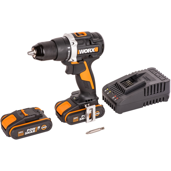 Дрель аккумуляторная WORX WX102 АКБx2 2Ач ЗУ 2,0A