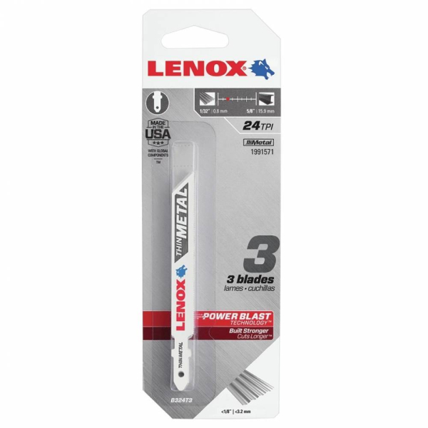 Пилочки Lenox B 324 T по металлу 3 шт