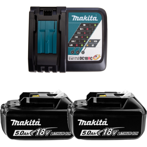 Аккумуляторная батарея 18V 2шт 5Ah + з/у Makita   191L74-5