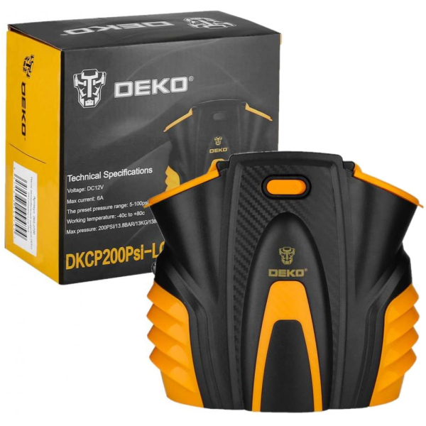 Насос DEKO автомобильный цифровой DKCP 200 Psi-LCD Plus   065-0796