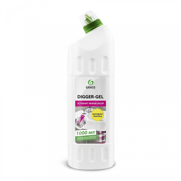 Средство для прочистки канализационных труб GRASS "DIGGER GEL" 1кг   125438