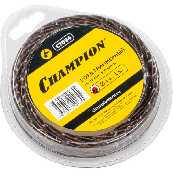Леска CHAMPION Hurricane saw twist 4,4*5м (зубчатая витая)   C7094