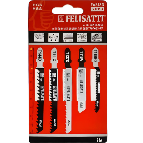Пилочки для лобзика FELISATTI 5 шт   084.5.1.05