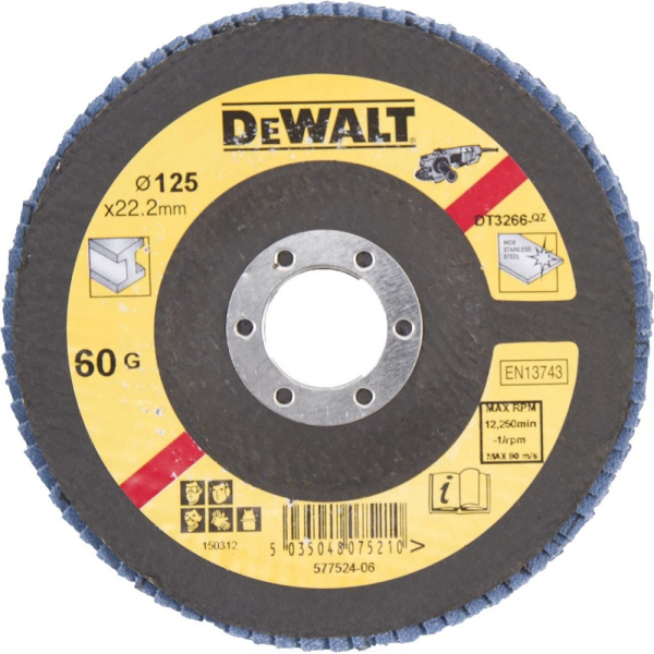 Диск лепестковый DEWALT EXTREME DT3266 125*22мм К60