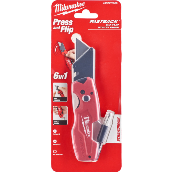 Нож Milwaukee FASTBACK складной 6 в 1