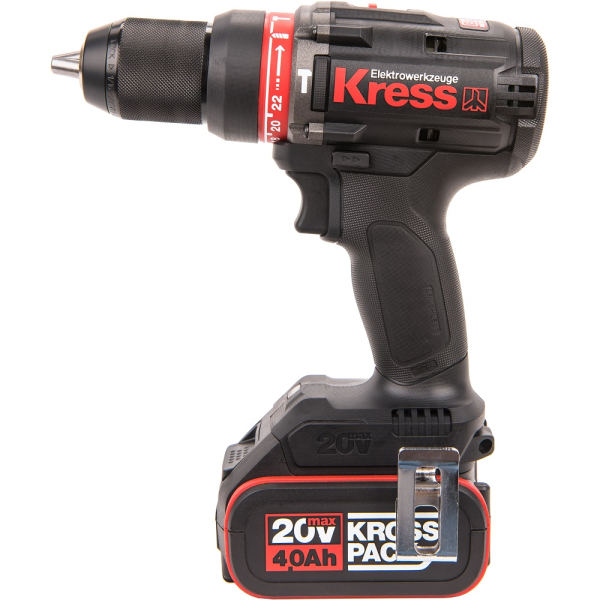 Дрель аккумуляторная KRESS KU361 20V 4,0Ач кейс
