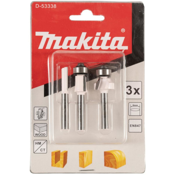 Набор фрез Makita 3шт   D-53338