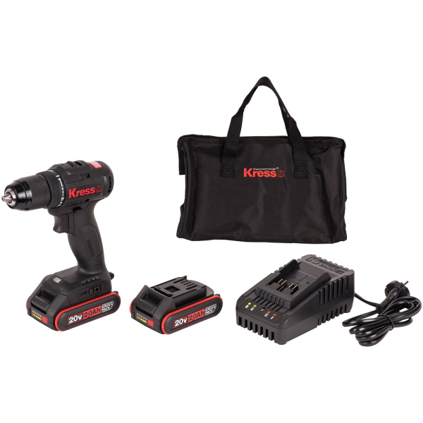 Дрель аккумуляторная KRESS KU212 20V 2,0Ач