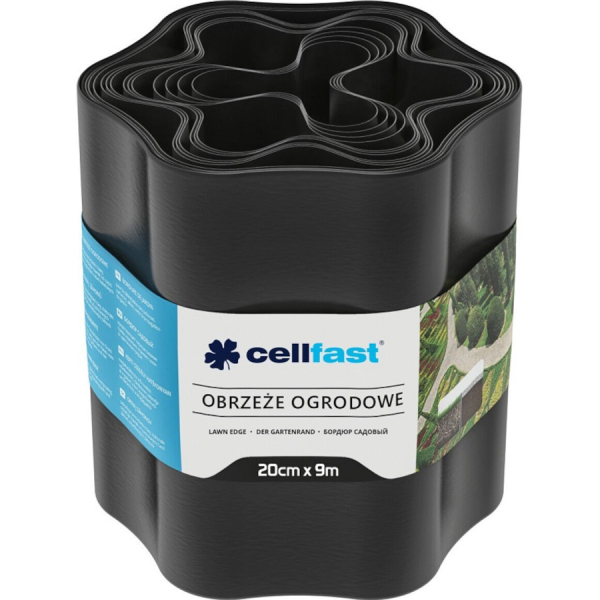Бордюр садовый CELLFAST 20*9 м (черный)   30-033Н
