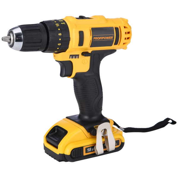 Дрель аккумуляторная PROFIPOWER DW-18BT  T0054