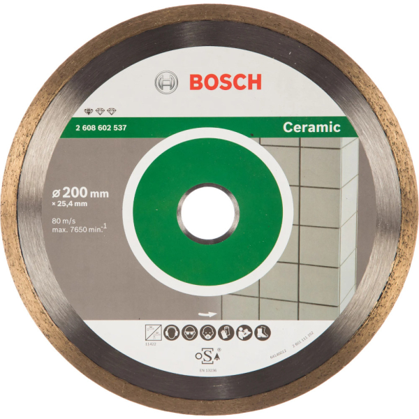 Диск алмазный BOSCH Standard for Ceramic 200*25.4 сплошной   2.608.602.537