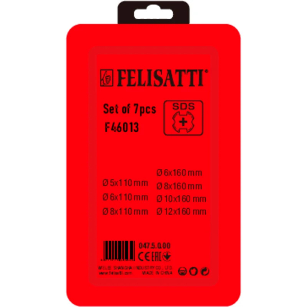 Набор буров FELISATTI SDS+ 7шт   047.5.0.00
