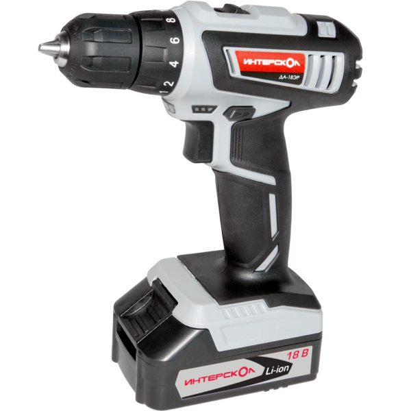 Дрель аккумуляторная Интерскол ДА-18 ЭР кейс 1,5Ач   436.0.2.00
