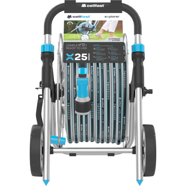 Тележка CELLFAST EXPLORER 25 со шлангом + комплект для полива