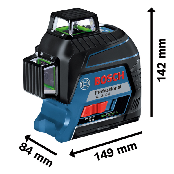 Лазерный уровень BOSCH GLL 3-80 G + кейс