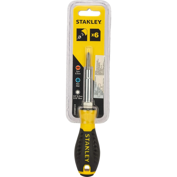 Отвертка STANLEY ''6 WAY'' со сменными вставками ''6 в 1''   0-68-012