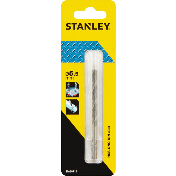 Сверло STANLEY по металлу HSS-G CROWN  5,5*93   STA50714