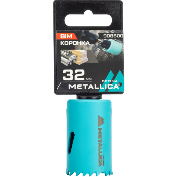 Коронка биметаллическая METALLICA Optima 32 мм 1 1/4" Vario 5/8-18UNF   908600
