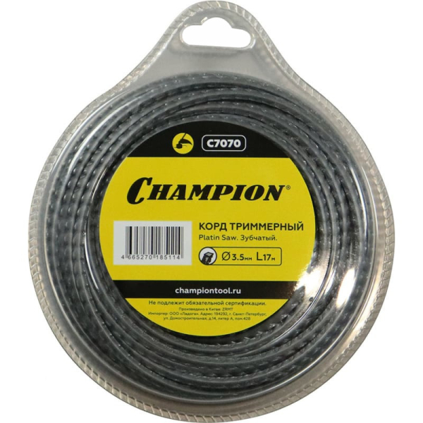 Леска CHAMPION Platin Saw 3,5*17 м (зубчатая)    C7070