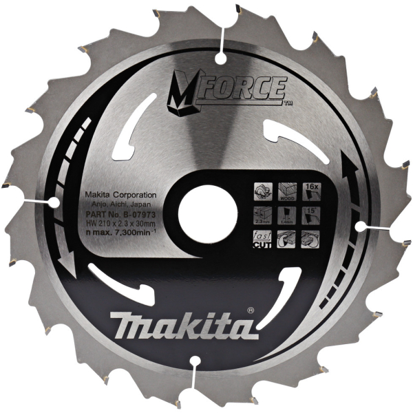 Диск п/п Makita 210*30*16 M-Force   (B-07973)