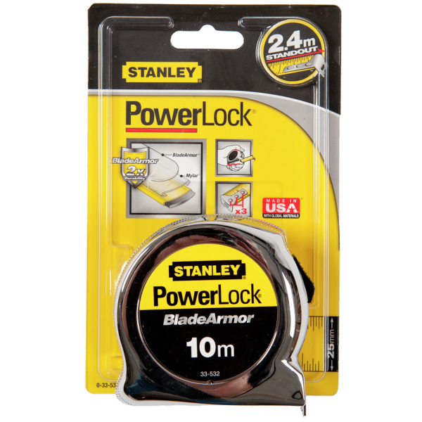 Рулетка STANLEY Micro Powerlock Blade Armor 10м*25мм     0-33-532