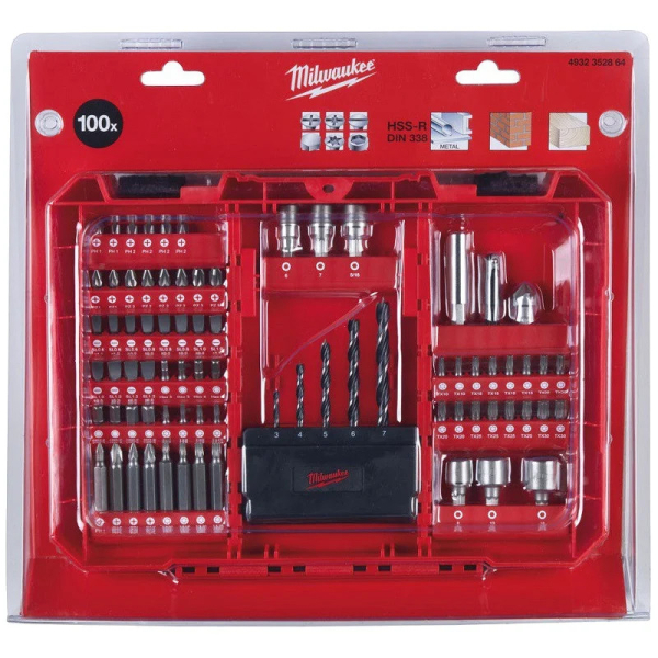 Набор оснастки Milwaukee 100шт в кейсе