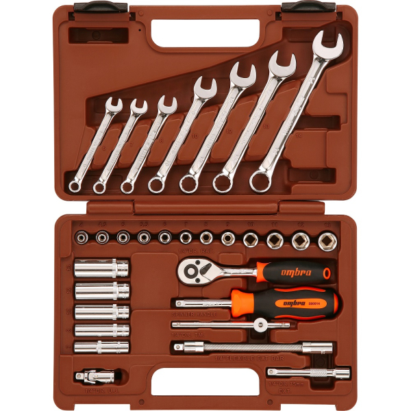 Набор универсального инструмента OMBRA 1/4"DR (30 предм.)   OMT30S