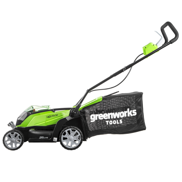 Газонокосилка GREENWORKS G40LM35K2 40 V аккумуляторная колесная   2500067VA