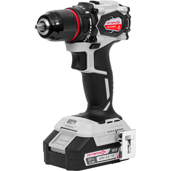 Дрель аккумуляторная Интерскол ДА-13/18В 55 АПИ (2 акк. 2,5Ач, ЗУ,кейс)