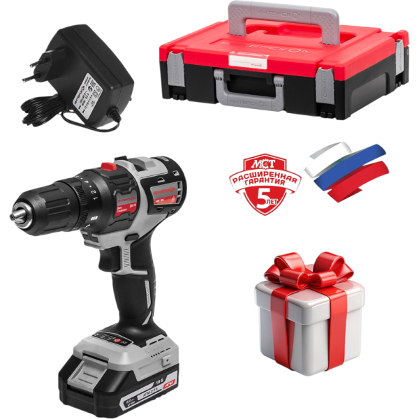 Дрель аккумуляторная Интерскол ДА-10/18В 44