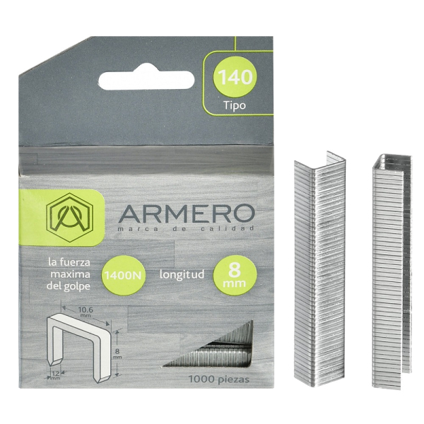 Скобы для степлера ARMERO тип 140, 8мм     A312/011