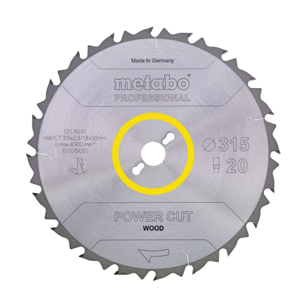 Диск пильный Metabo 315*30*24