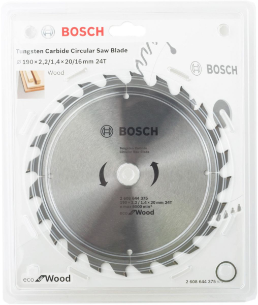 Диск пильный BOSCH WO ECO 190*20/16*24T
