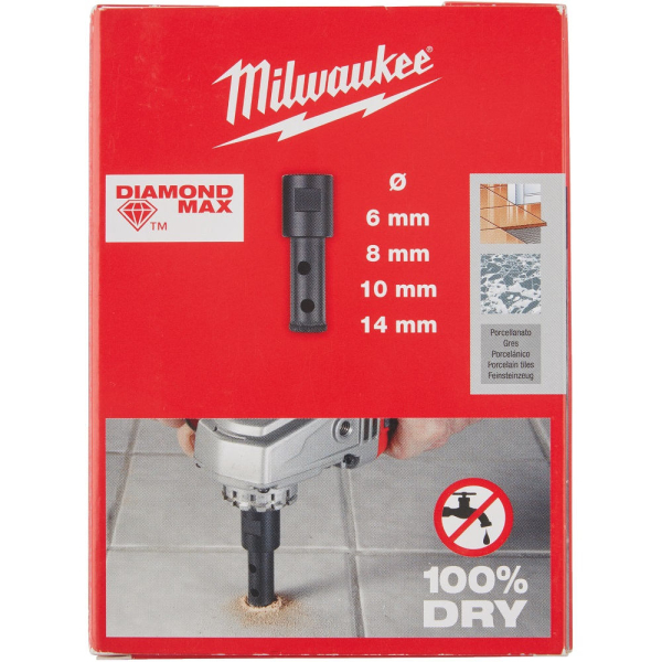 Набор коронок Milwaukee Diamond MAX алмазных 4шт