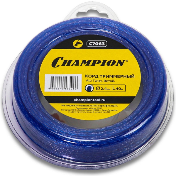 Леска CHAMPION Alu Twist 2.4мм*40м (витая)   C7063