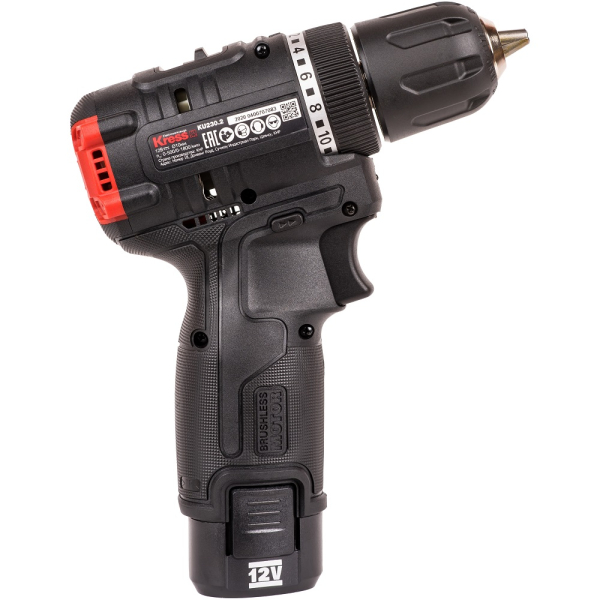 Дрель аккумуляторная KRESS KU230.2 12V 2,0Ач кейс