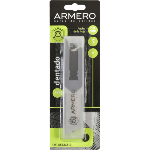 Лезвие ARMERO сегментное с зубцами 18мм (5 шт.)     A512/219