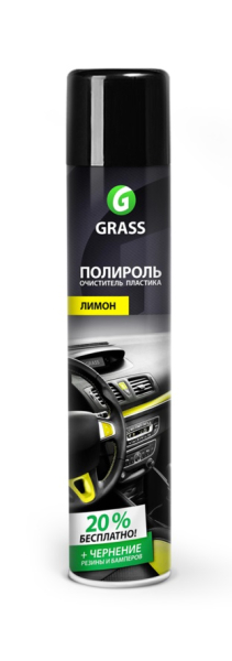 Полироль-очиститель пластика GRASS "Dashboard Cleaner" лимон 750мл.   120107-1