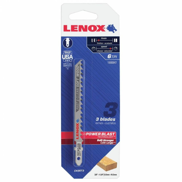 Пилочки Lenox C 456 T по дереву 3 шт