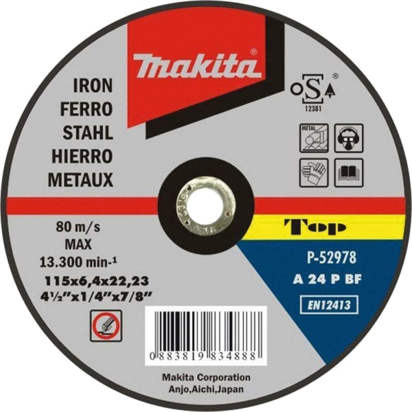 Диск абразивный Makita 115*6,4*22,2 шлифовальный   P-52978