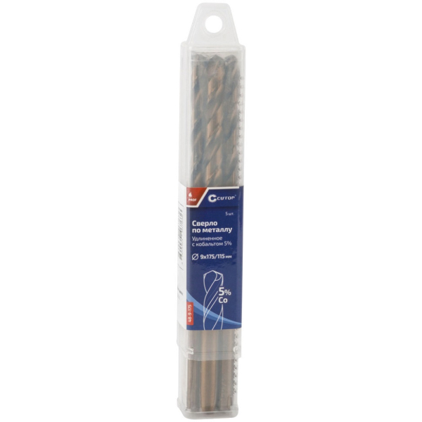 Сверло Cutop Profi 9*175 по металлу удлиненное 5 шт   48-9-175