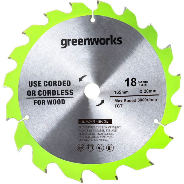 Диск пильный GREENWORKS 165x20х18T   2955807