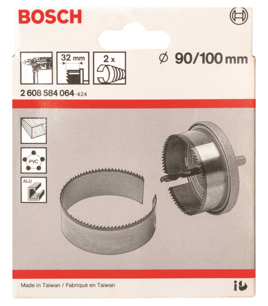 Набор пильных коронок BOSCH 90-100мм 2 шт   2.608.584.064