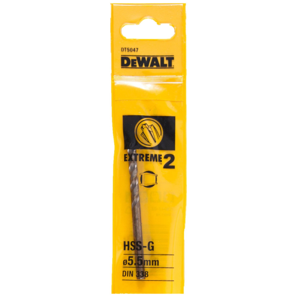 Сверло DEWALT по металлу  5.5*93   DT 5047    (1шт в упак)